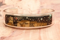 Calvin Begay Starry Night at the Pueblo with a View of Monument Valley Bracelet